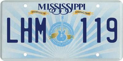 MS license plate LHM119