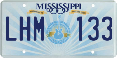 MS license plate LHM133