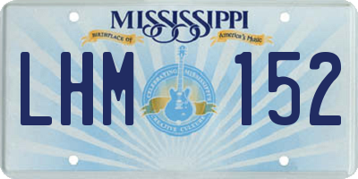 MS license plate LHM152