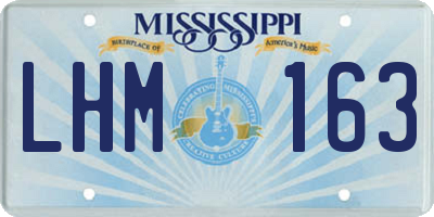 MS license plate LHM163
