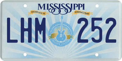 MS license plate LHM252