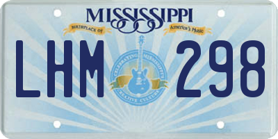 MS license plate LHM298