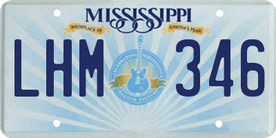 MS license plate LHM346