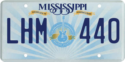 MS license plate LHM440