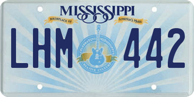MS license plate LHM442