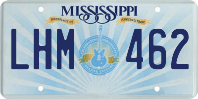 MS license plate LHM462