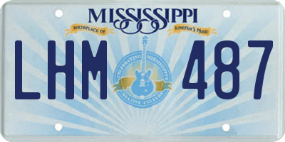 MS license plate LHM487
