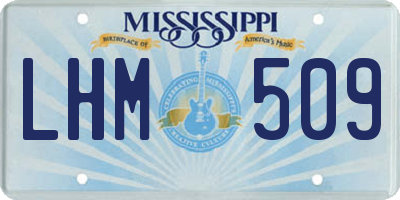 MS license plate LHM509