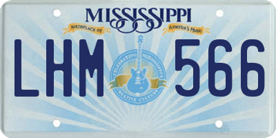 MS license plate LHM566