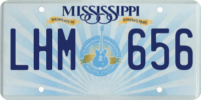 MS license plate LHM656