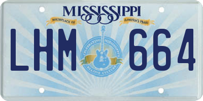 MS license plate LHM664