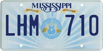 MS license plate LHM710