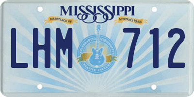 MS license plate LHM712