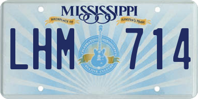MS license plate LHM714