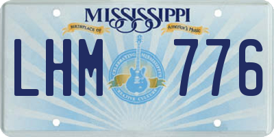 MS license plate LHM776