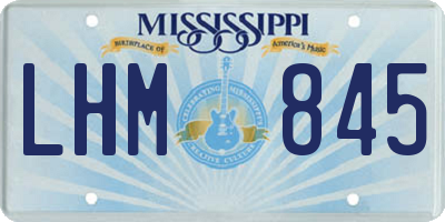 MS license plate LHM845
