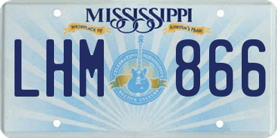 MS license plate LHM866