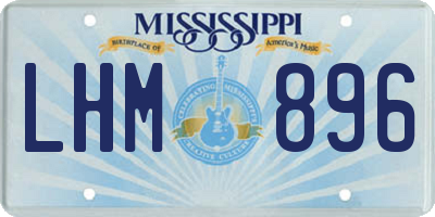 MS license plate LHM896