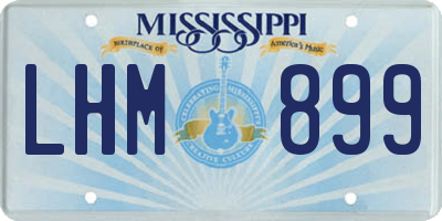 MS license plate LHM899