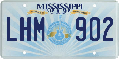 MS license plate LHM902