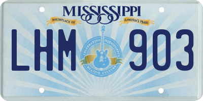 MS license plate LHM903