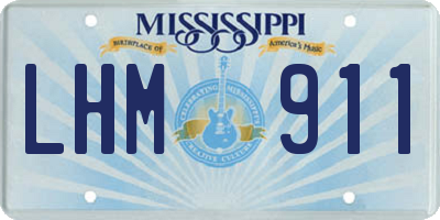 MS license plate LHM911
