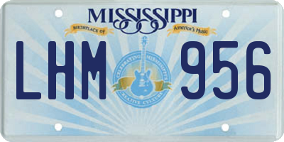 MS license plate LHM956