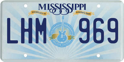 MS license plate LHM969