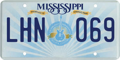 MS license plate LHN069