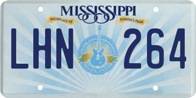 MS license plate LHN264