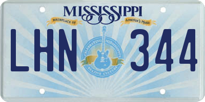 MS license plate LHN344