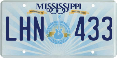 MS license plate LHN433