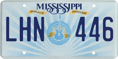 MS license plate LHN446