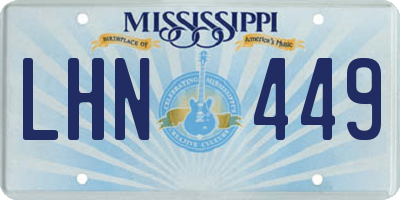 MS license plate LHN449