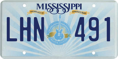 MS license plate LHN491