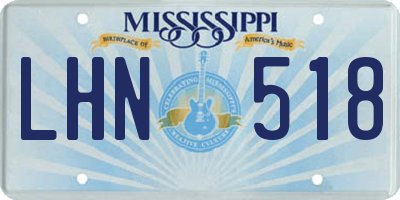 MS license plate LHN518