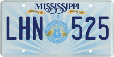 MS license plate LHN525