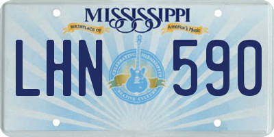 MS license plate LHN590