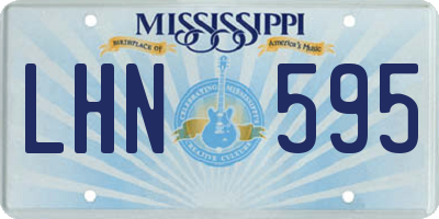 MS license plate LHN595