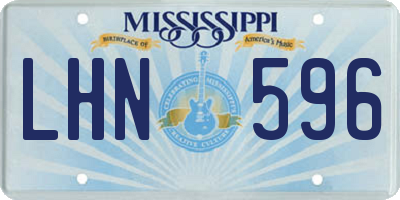 MS license plate LHN596