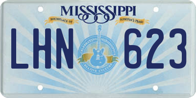 MS license plate LHN623