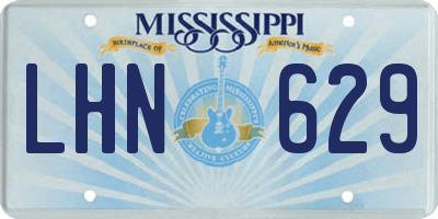 MS license plate LHN629