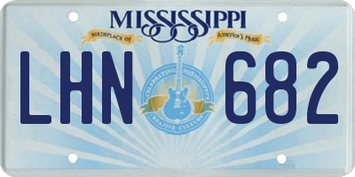 MS license plate LHN682