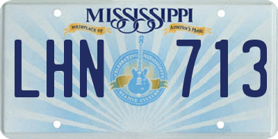 MS license plate LHN713