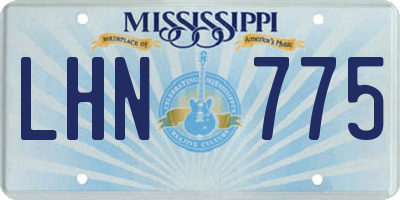 MS license plate LHN775