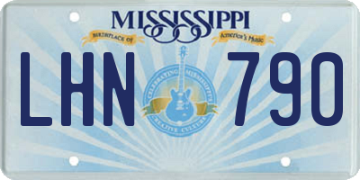 MS license plate LHN790
