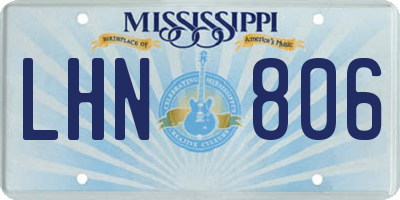 MS license plate LHN806