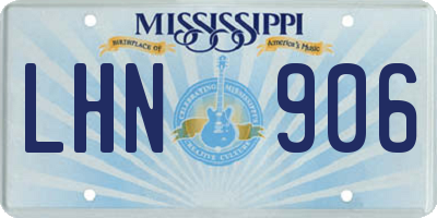MS license plate LHN906