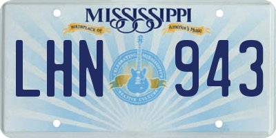 MS license plate LHN943