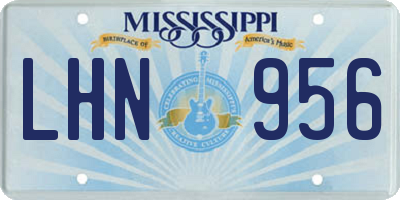 MS license plate LHN956